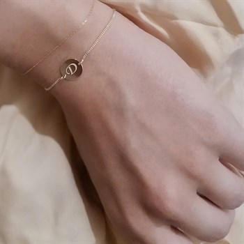 Plaka Harf Altın Bileklik