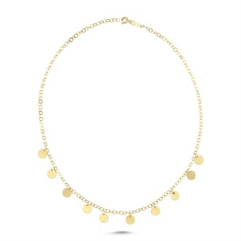 Pul Sallantılı Altın Kolye