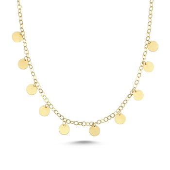 Pul Sallantılı Altın Kolye