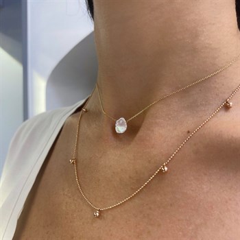 Sallantılı Top Zincir Altın Kolye – Anja