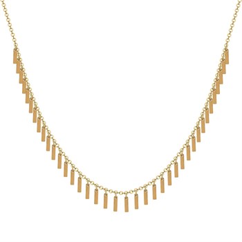 Şerit Plaka Altın Kolye – Strip