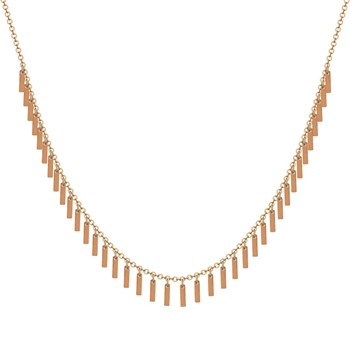 Şerit Plaka Altın Kolye – Strip