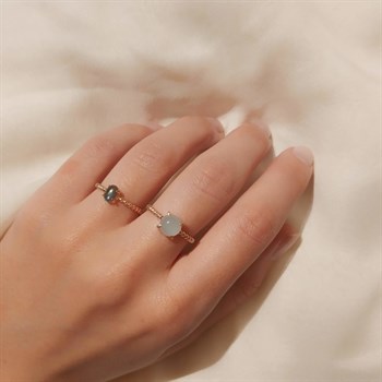 Sky Blue Topaz Alice Yüzük – Oval