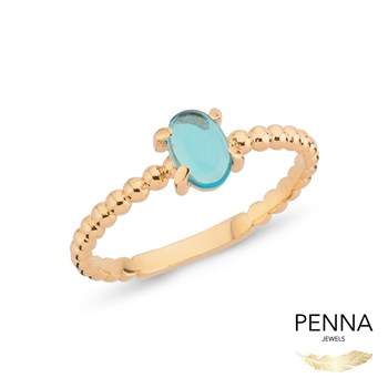 Sky Blue Topaz Alice Yüzük – Oval