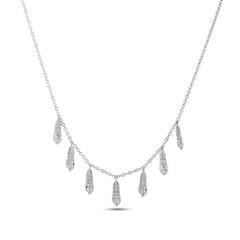 Tüy Detaylı Altın Kolye – Penna