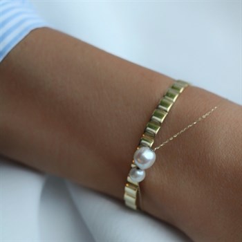 Wave Kelepçe Altın Bilezik