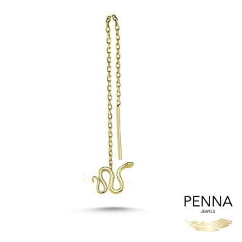 Yılan Zincir Sallantılı Küpe – Teeny