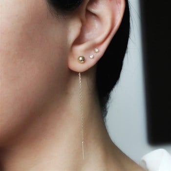 Zincir Sallantılı Top Küpe – Teeny