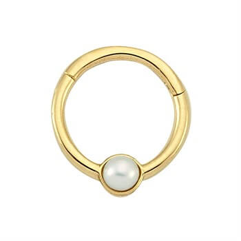 Altın Halka Piercing – Tekli İnci