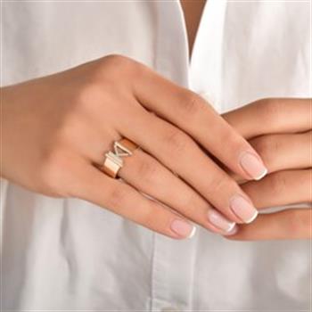 0.09 Karat Pırlanta Harf Yüzük - K Harfli