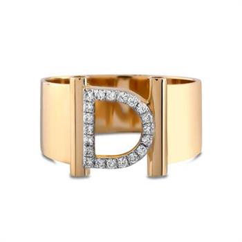 0.09 Karat Pırlanta Harf Yüzük - D Harfli