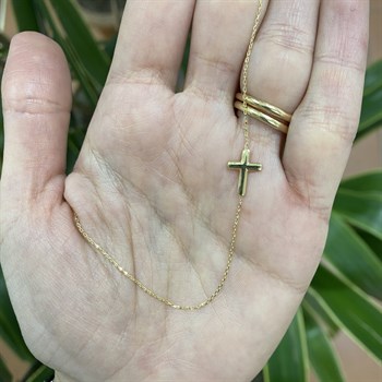 Cross Altın Kolye - Haç