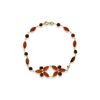 Garnet Taşlı Altın Bileklik