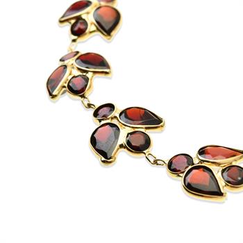 Garnet Taşlı Angel Altın Bileklik