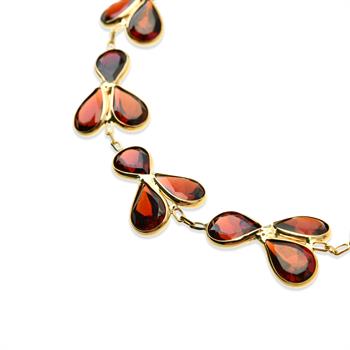 Garnet Taşlı Markiz Kesim Bileklik