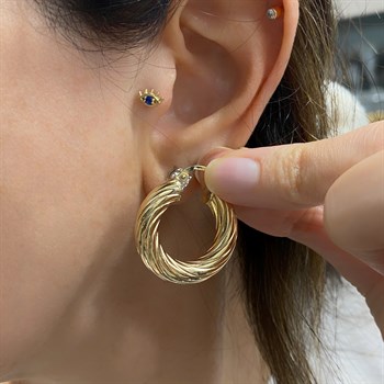 Halka Altın Küpe – Bold – 2.60 cm