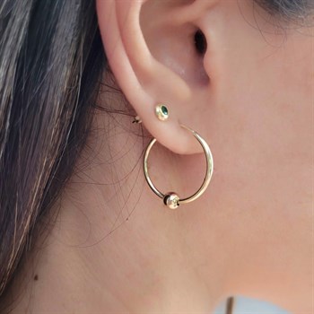 Halka Toplu Altın Küpe – Pila