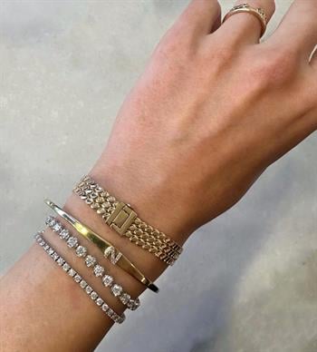 Pırlanta Suyolu Bileklik - Tennis - 3.2 ct