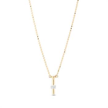 Pırlantalı Toplu Harf Altın Kolye-İ