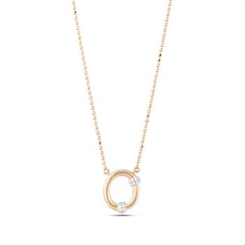 Pırlantalı Toplu Harf Altın Kolye-O