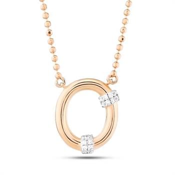 Pırlantalı Toplu Harf Altın Kolye-O