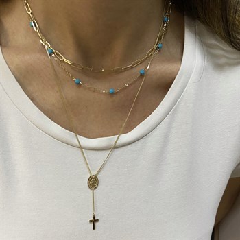 Rosary Cross Altın Kolye