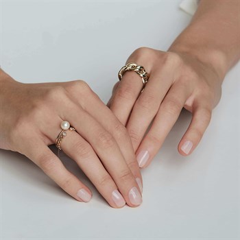 Su İncisi Tel Altın Yüzük