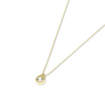 Tek Taş Damla Altın Kolye