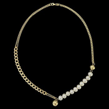 Vega Naturel İnci Altın Kolye