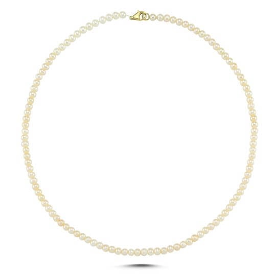 Altın TakılarNaturel İnci Sıralı Altın Kolye – Perla Line - Penna Jewels