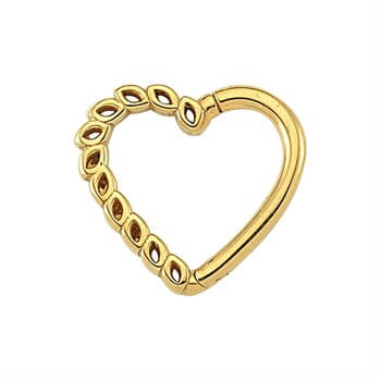 Altın Piercing – Ajurlu Kalp