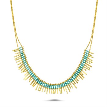 Soleil KoleksiyonuPenna Jewels Soleil Altın Bileklik - Firuze