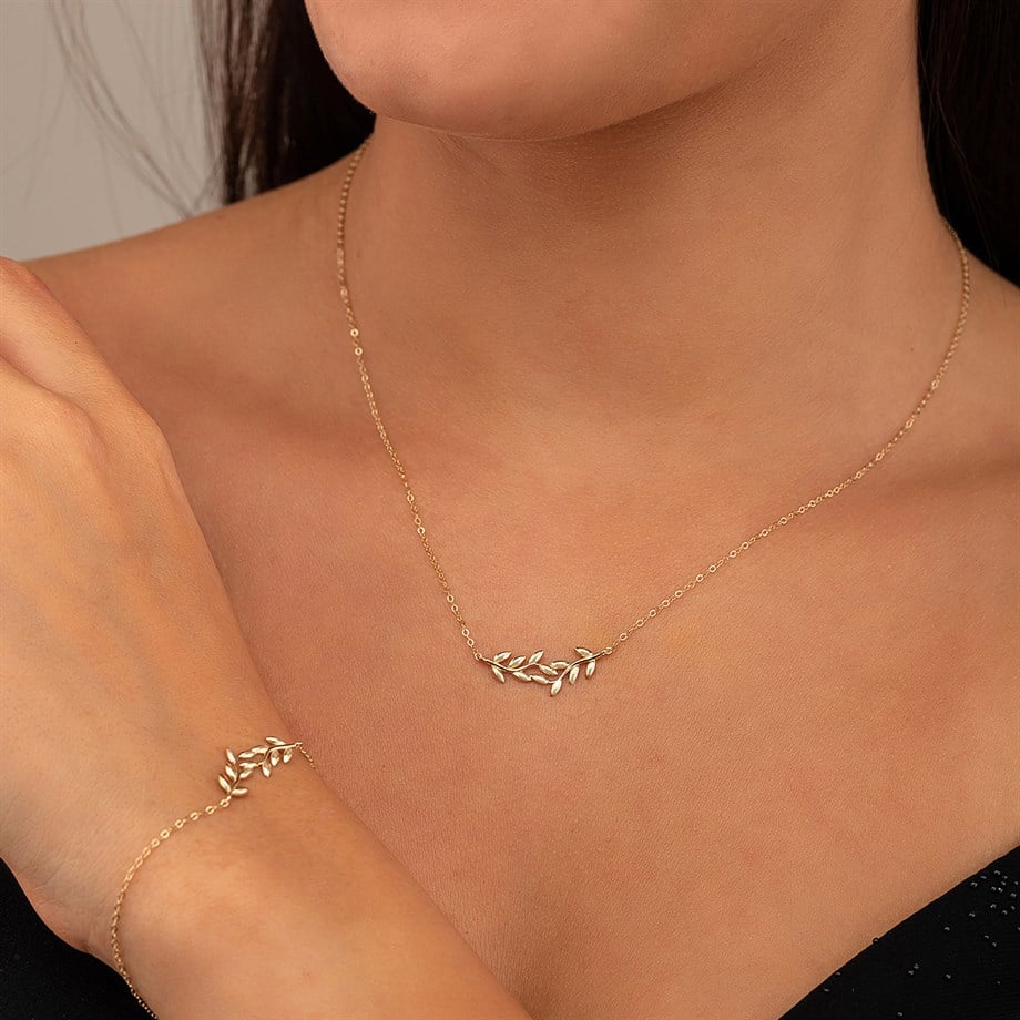 14 Ayar Altın Çift Buğday Set