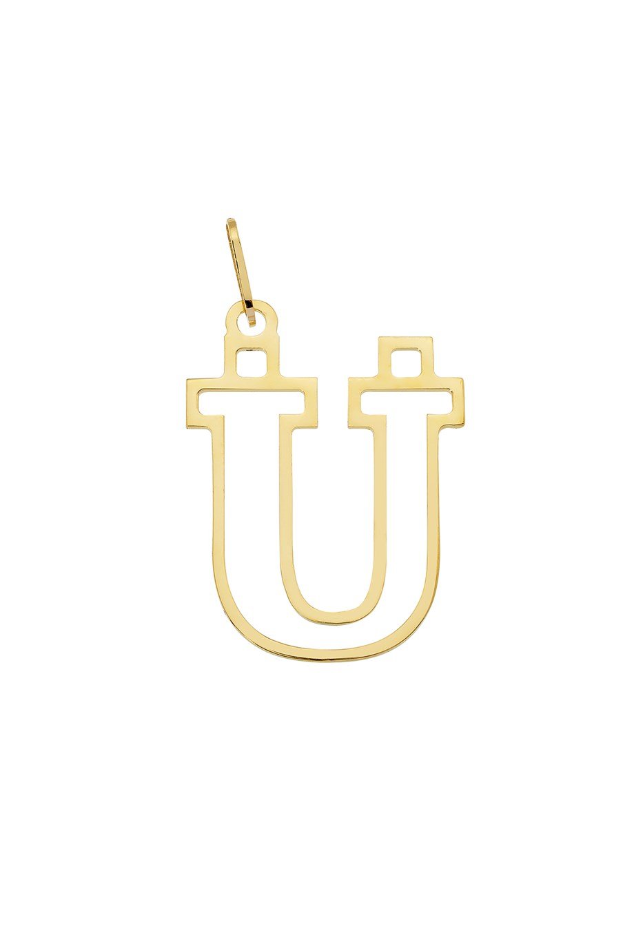 14 AYAR ALTIN Ü HARFİ KADIN KOLYE UCU