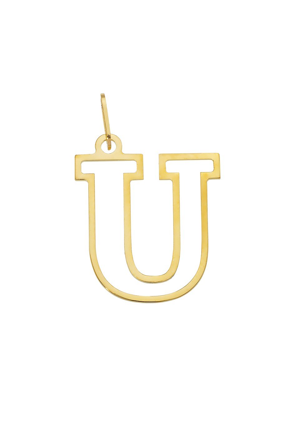 14 AYAR ALTIN U HARFİ KADIN KOLYE UCU