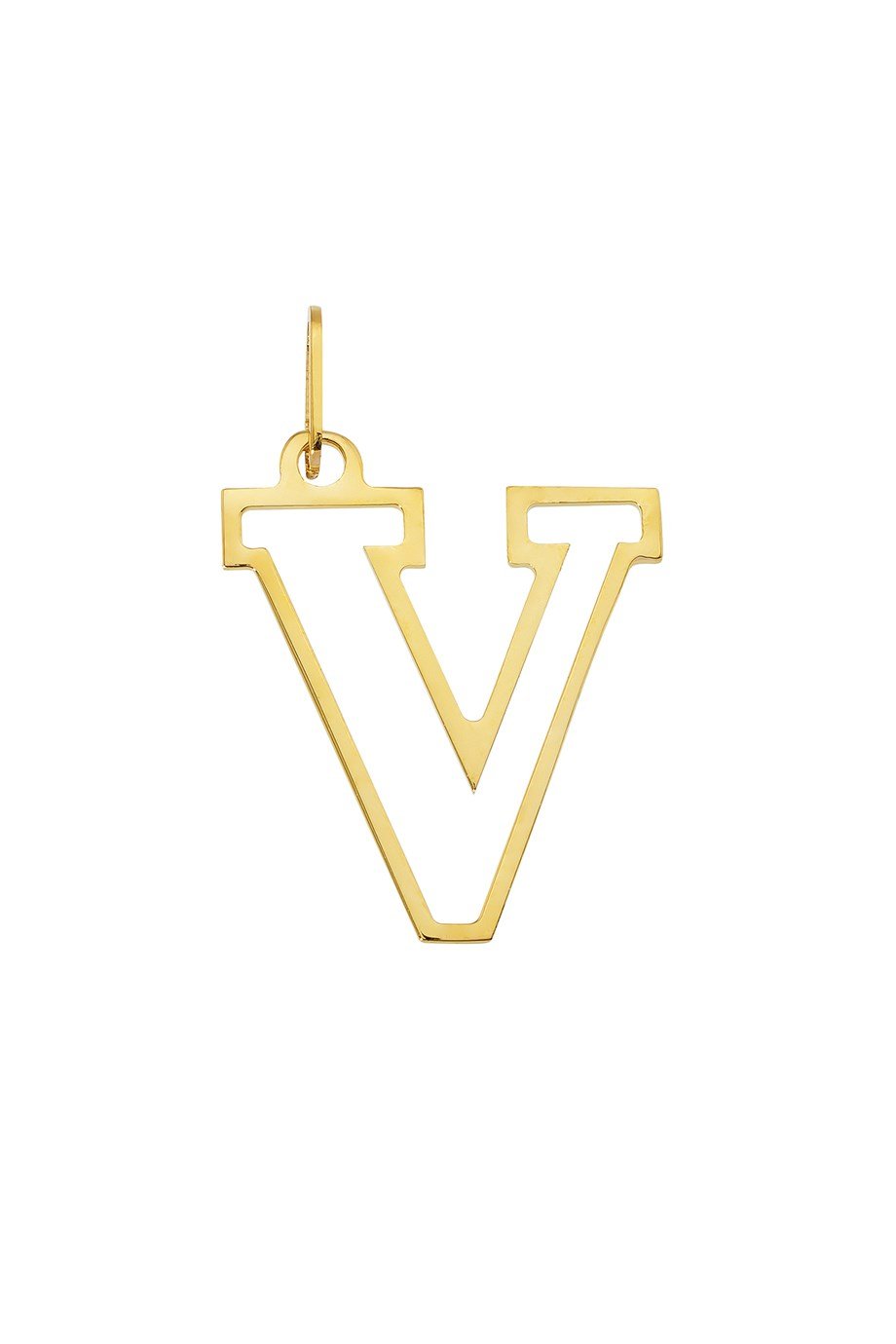 14 AYAR ALTIN V HARFİ KADIN KOLYE UCU