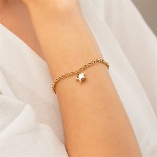  DOCH ZİNCİRLİ YILDIZ KADIN BİLEKLİK