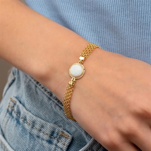 EZME ZİNCİR OPAL BİLEKLİK