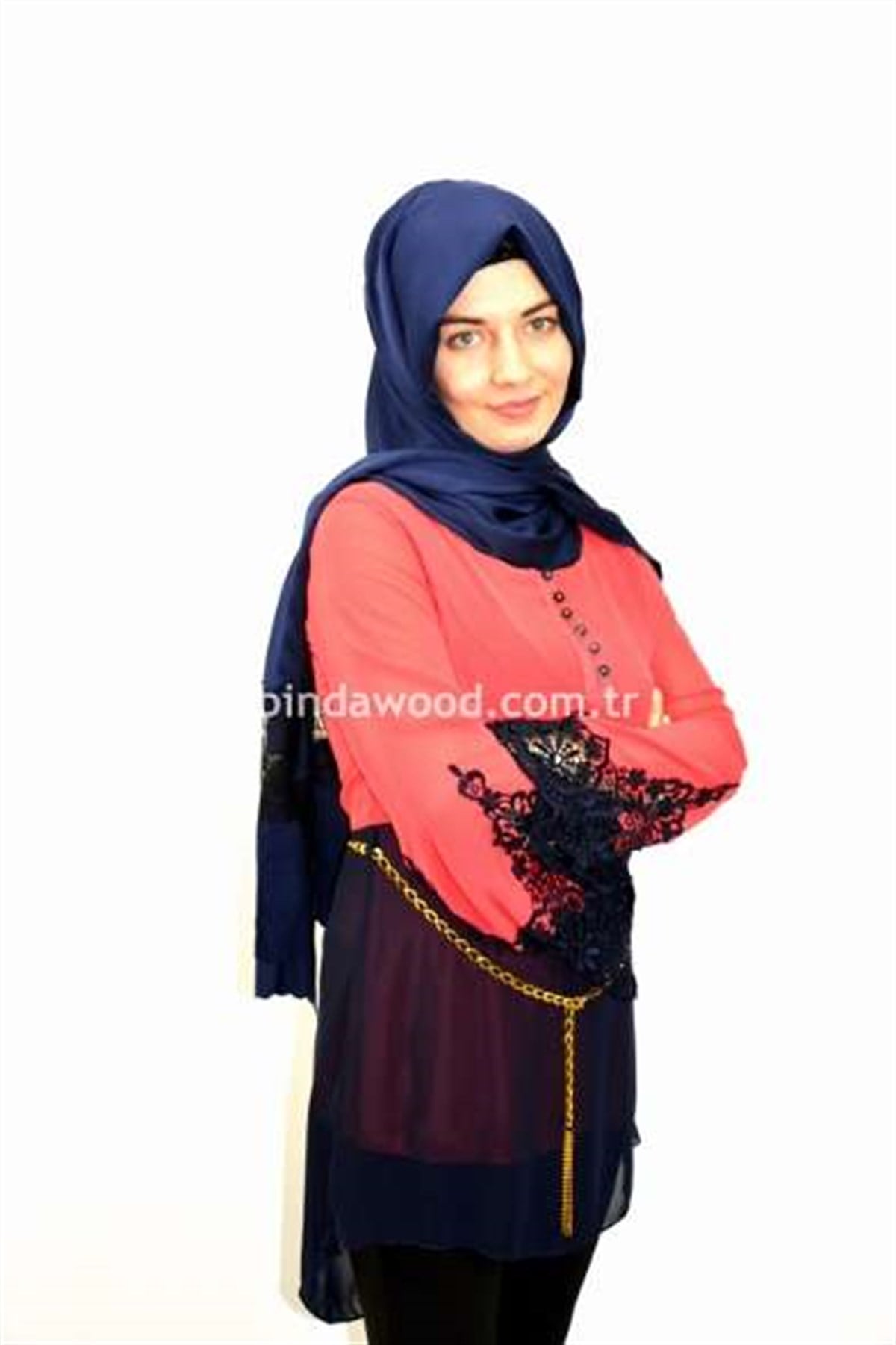Bordo Abiye Dantelli Puane Tunik