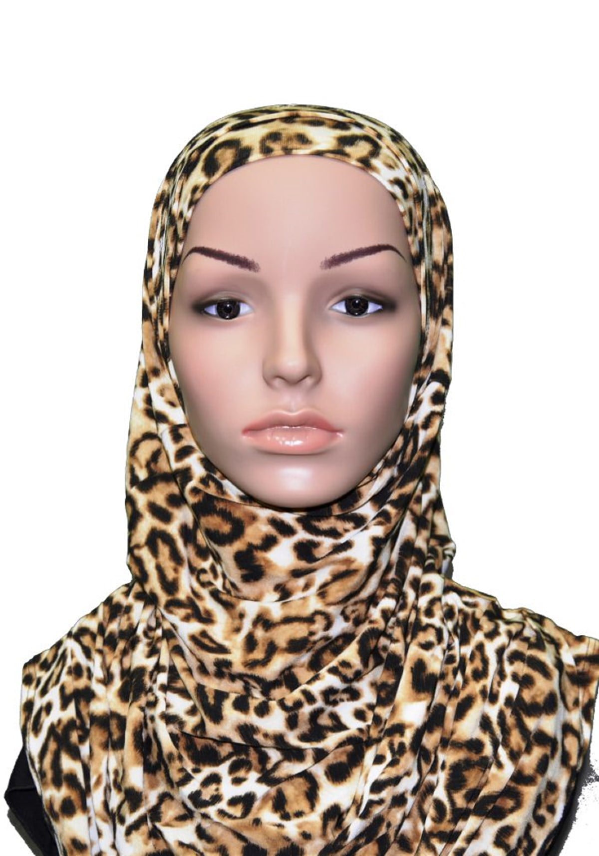 Firdevs Pratik Eşarp Gold Leopar Desen