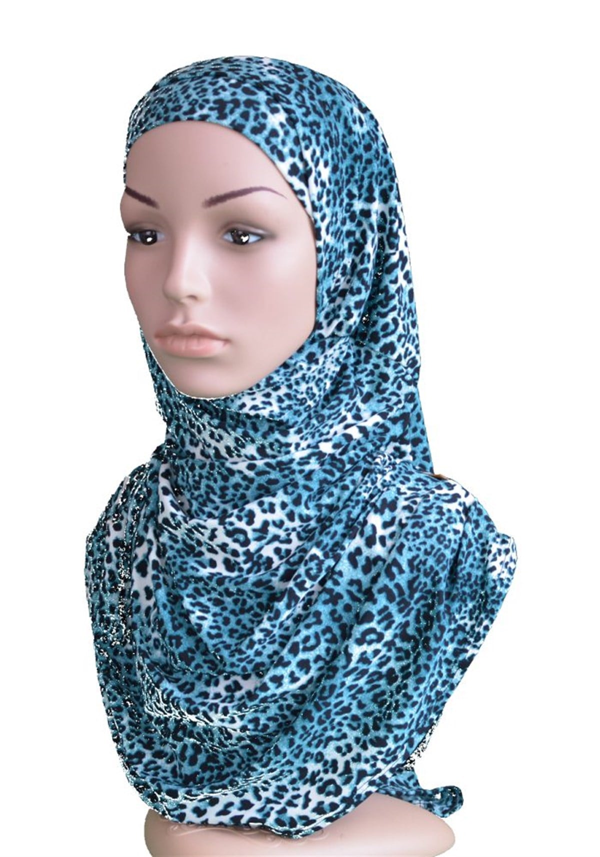Firdevs Pratik Eşarp Latin Leopar Yeşil