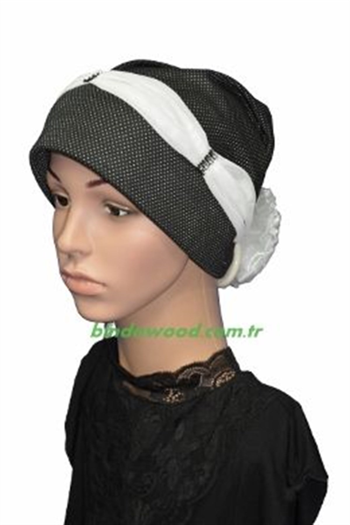 Güllü Bone Siyah Beyaz