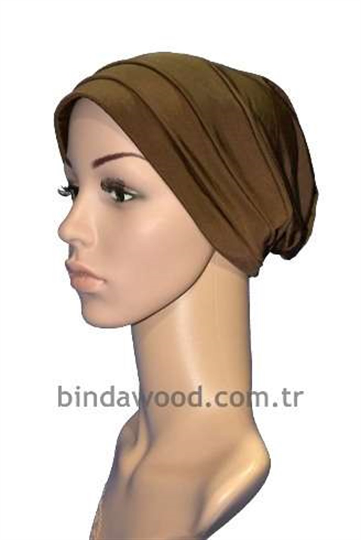 Kestane Kahverengi Sade Abiye Türban Bone