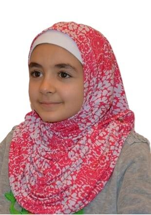 Kırmızı Dalga Çocuk Pratik Eşarp