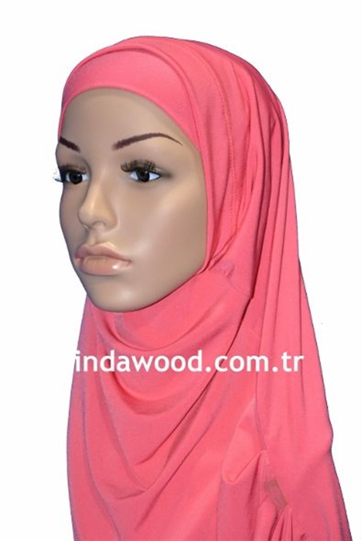 Mercan Pembe Pratik Eşarp