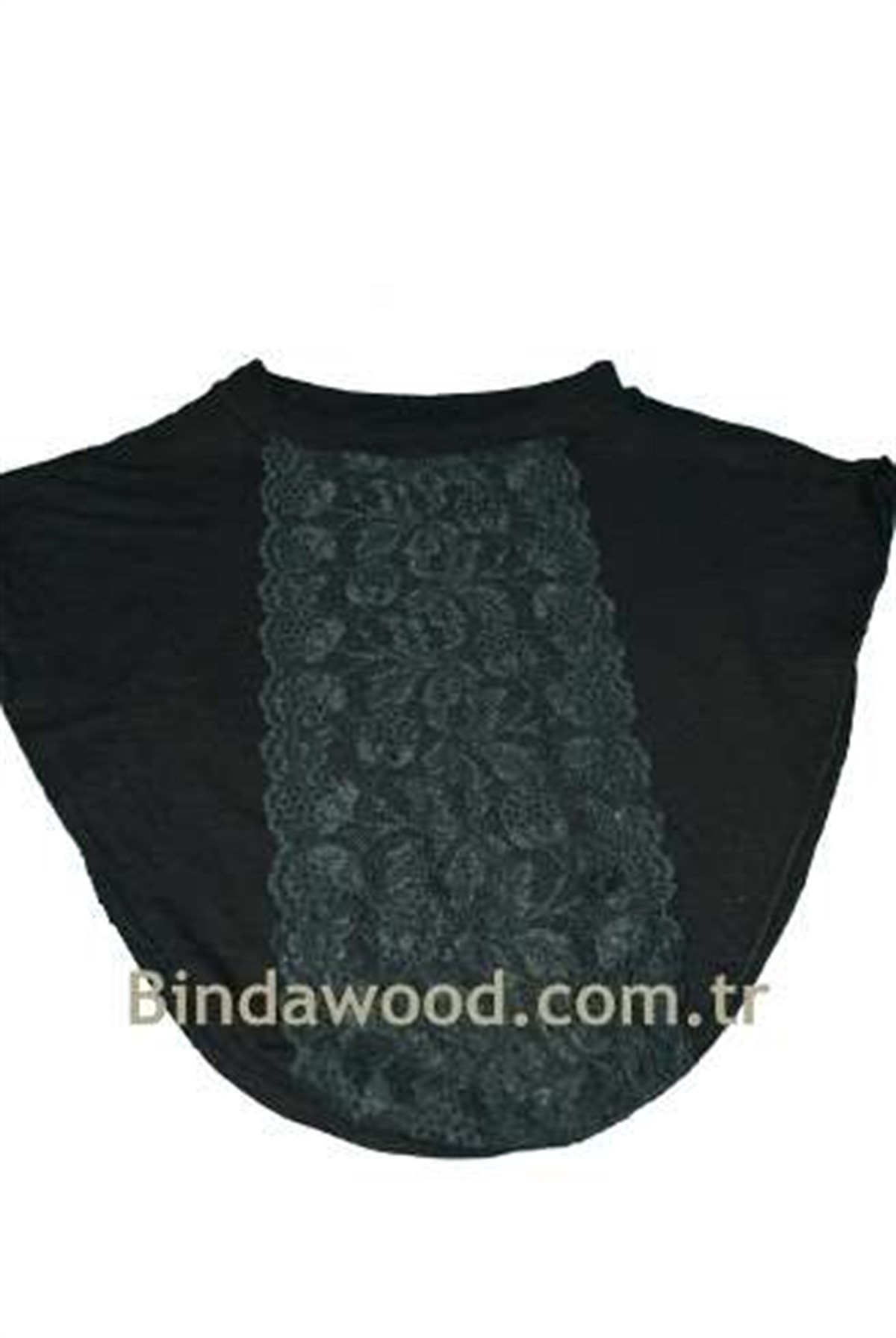 Nakışlı Siyah Yaka
