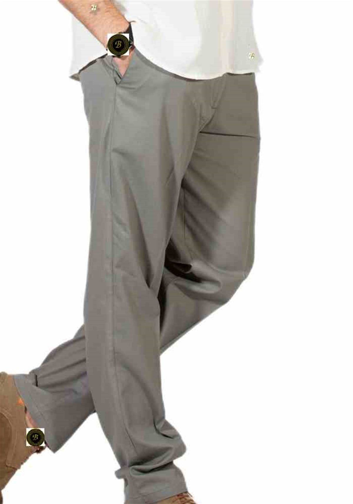 Pantolon Pamuk Gabardin Cepli Küf Yeşili