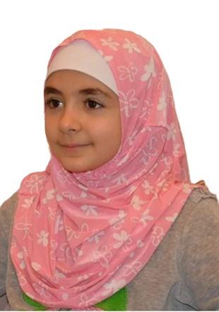 Pembe Yonca Çocuk Pratik Eşarp