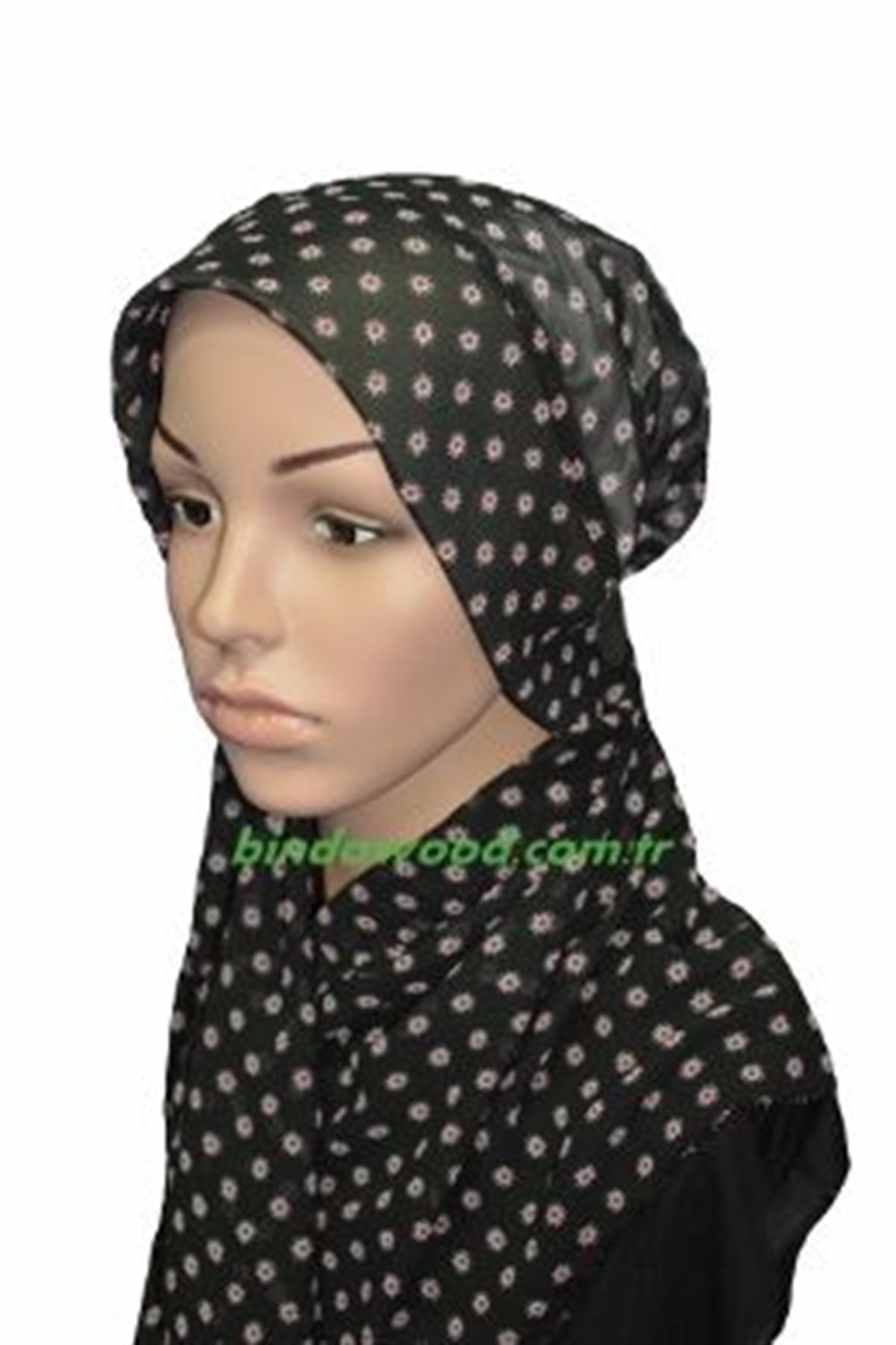 Pratik Başörtü Siyah Turuncu