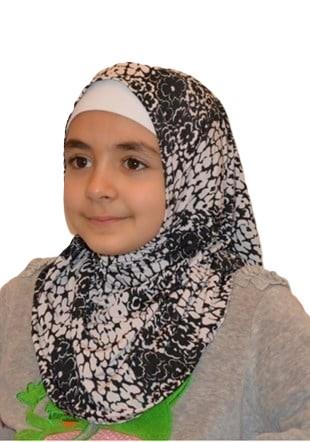 Siyah Dalga Çocuk Pratik Eşarp